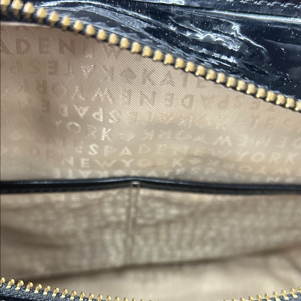 Kate Spade New York black patent leather perforated Spades tote, EUC - Picture 16 of 16